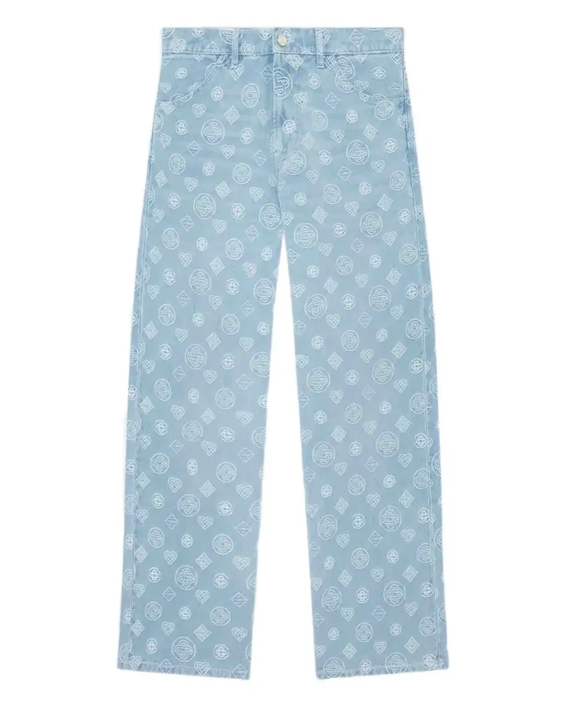 Casablanca Paris Jeans mit Monogramm-Stickerei - Blau Blau