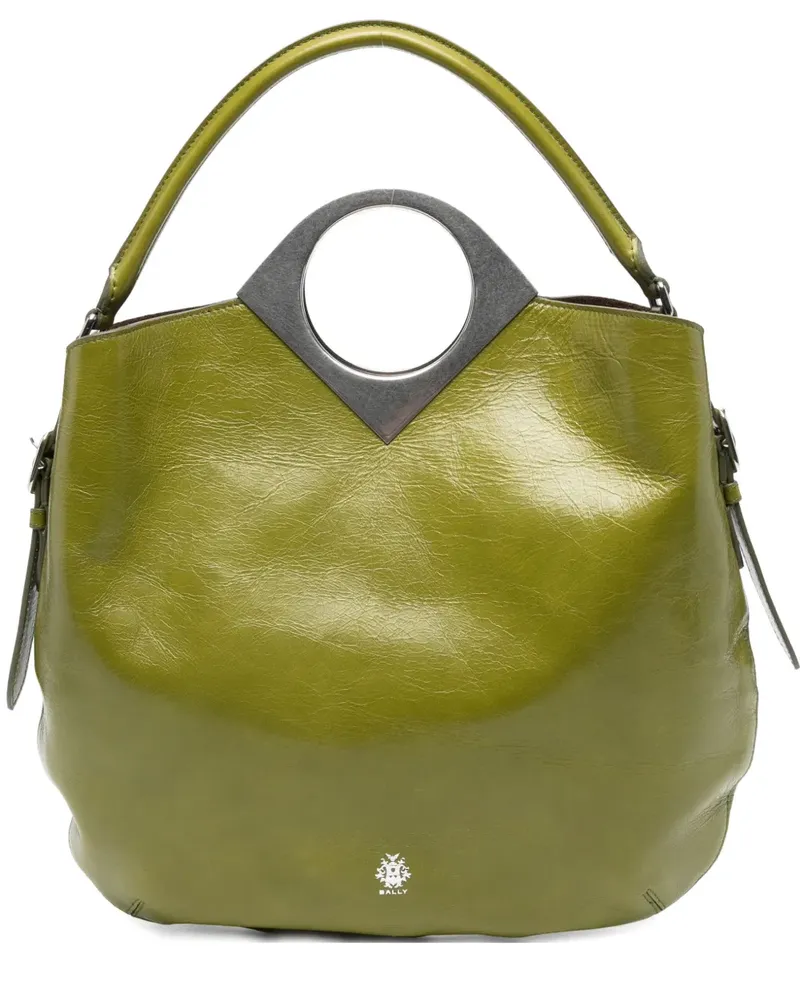 Bally Anni Moon circular-handle leather tote bag - Grün Grün