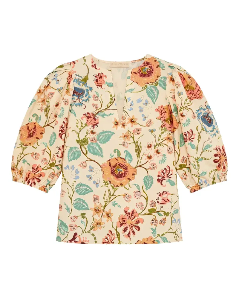 Ulla Johnson Florielle Bluse mit Print - Nude Nude