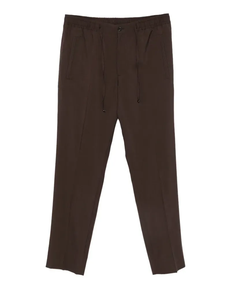 Corneliani drawstring-waist trousers - Braun Braun