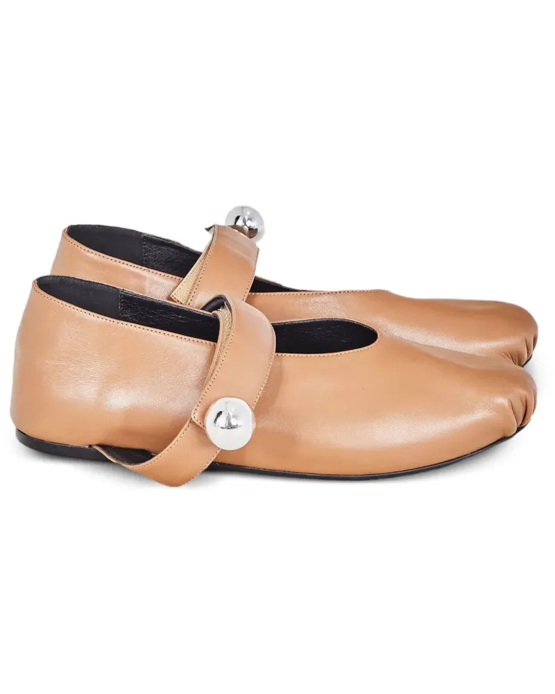 Gloria Coelho Ballerinas aus Leder - Nude Nude