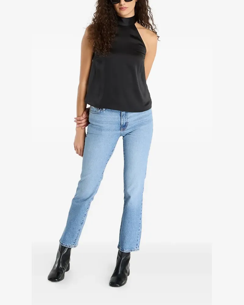 Samsøe & Samsøe Sarheos halterneck satin top - Schwarz Schwarz