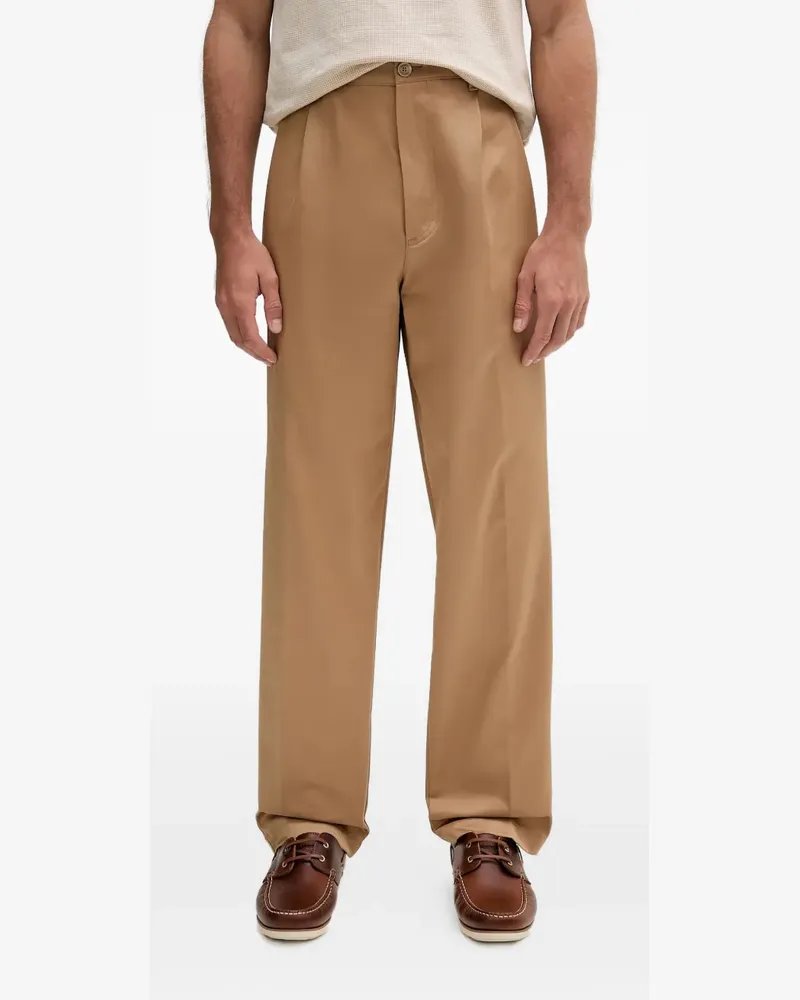 HUGO BOSS Hose mit Logo-Stickerei - Braun Braun