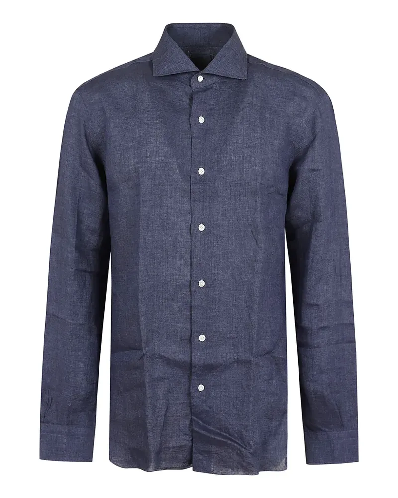BARBA Klassisches Hemd - Blau Blau