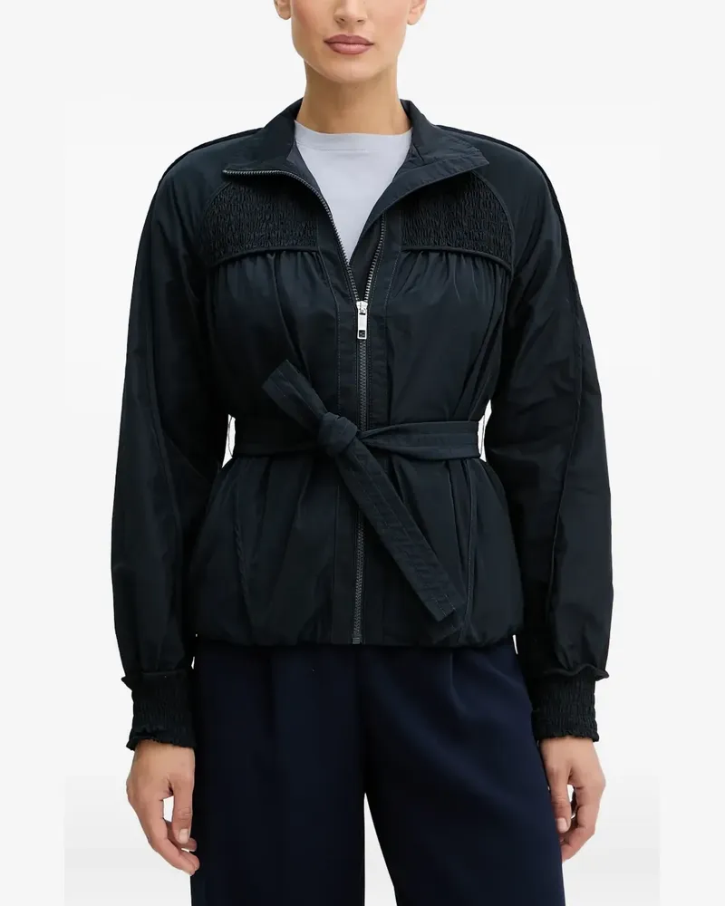 HUGO BOSS Gesmokte Jacke mit Gürtel - Schwarz Schwarz