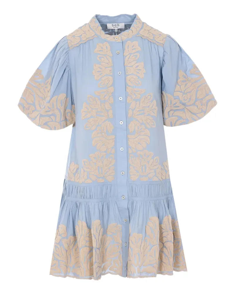 Sea Alexandra embroidered mini dress - Blau Blau