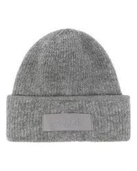 Jacquemus Le Bonnet Gros Grain Beanie Grau