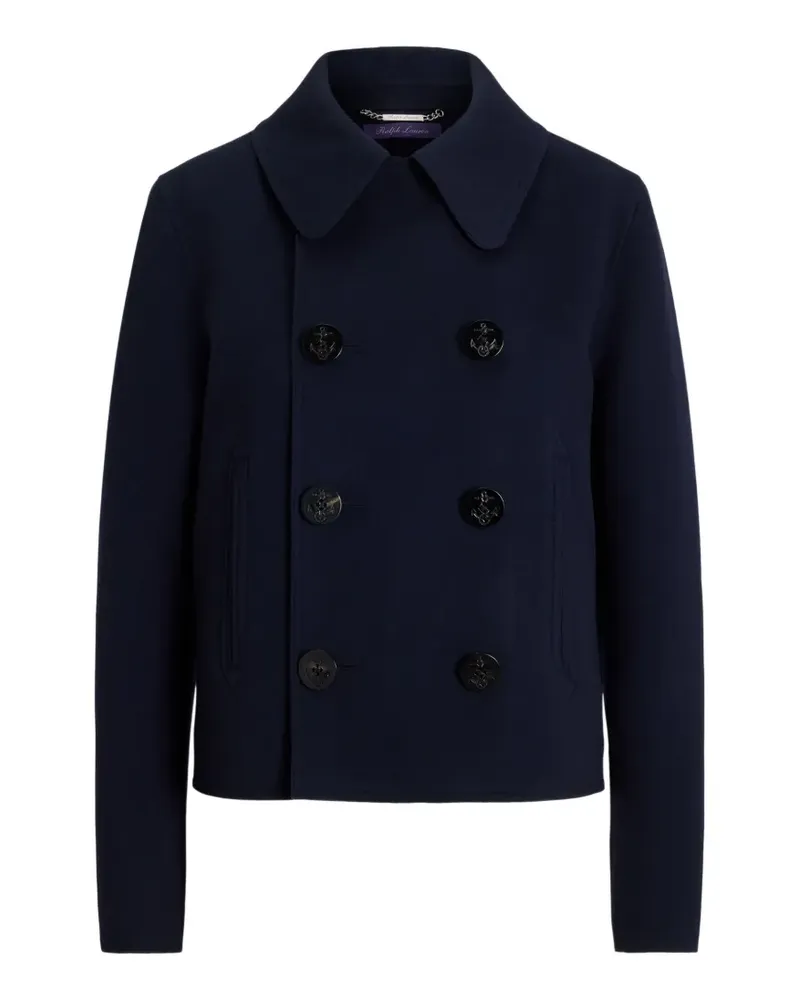 Ralph Lauren Zweireihiger Marianna Mantel - Blau Blau