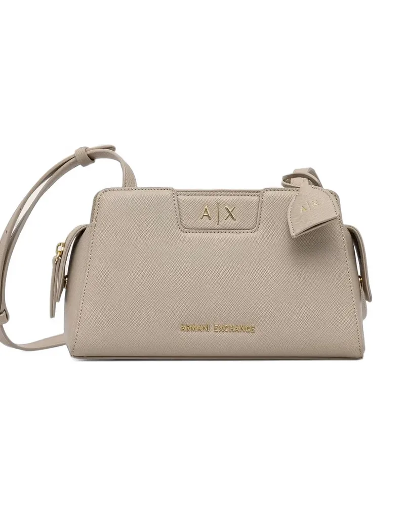 Armani Exchange logo-plaque cross body bag - Nude Nude