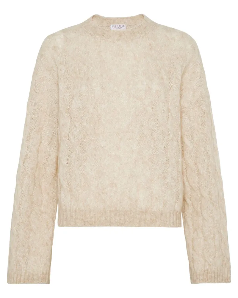 Brunello Cucinelli Pullover mit Zopfmuster - Nude Nude