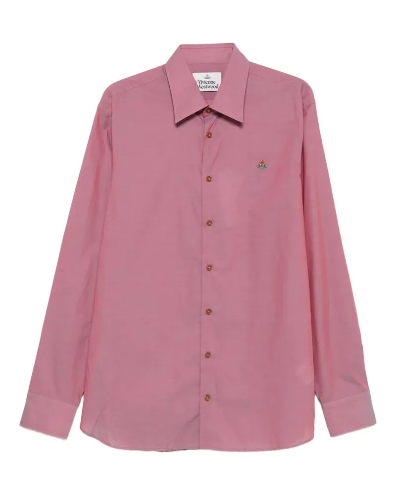 Vivienne Westwood Orb-embellished long-sleeved shirt - Rosa Rosa
