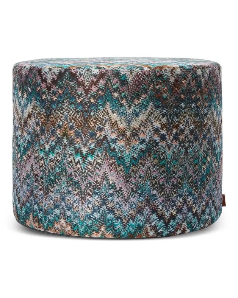 Missoni Home Parrot Hocker mit Zickzackmuster - Blau Blau