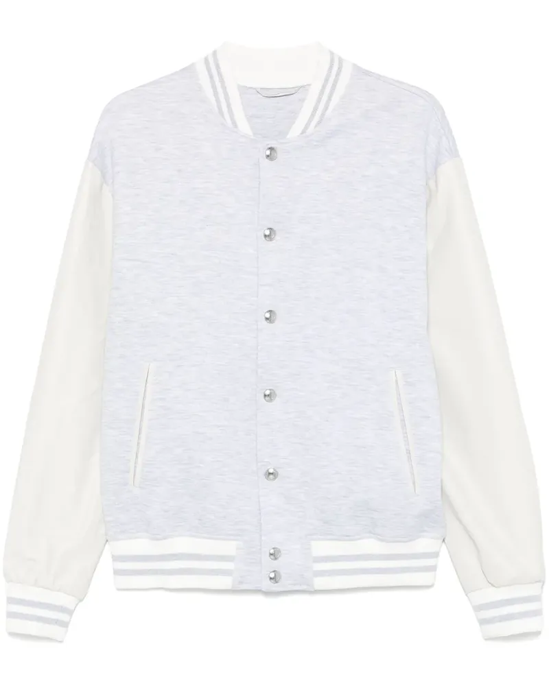 Eleventy Bomberjacke mit Kontrasteinsätzen - Grau Grau