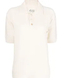 Maison Margiela Gestricktes Nostalgic Poloshirt Nude