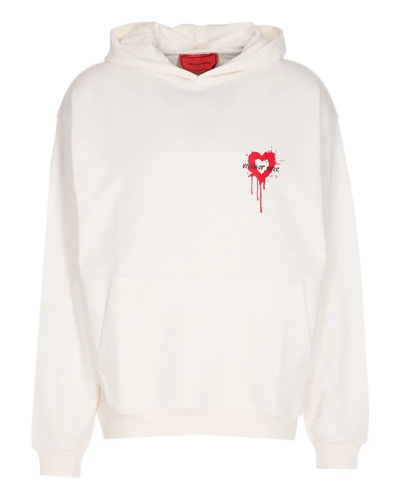 Vision Of Super Hoodie mit Herz-Print - Weiß Weiß
