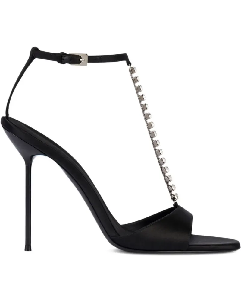 Paris Texas Lidia Sandalen mit Kettenabsatz 105mm - Schwarz Schwarz