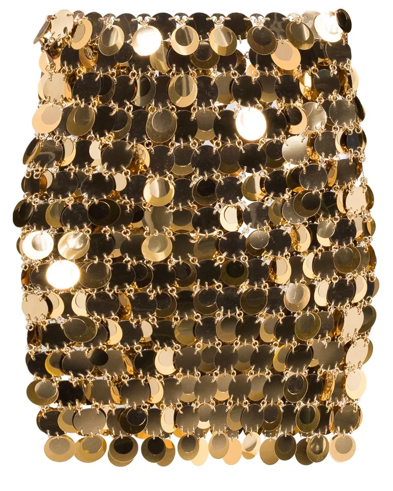 Paco Rabanne Minirock mit Pailletten - Gold Gold