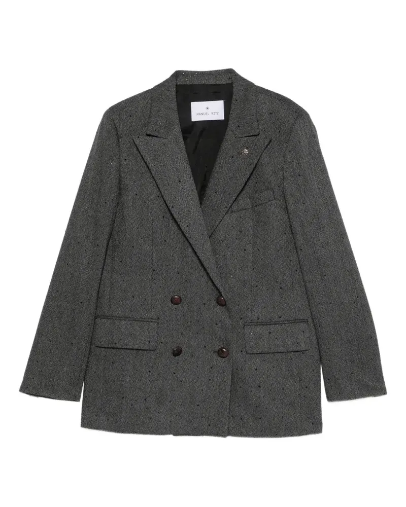 Manuel Ritz Doppelreihiger Blazer - Grau Grau