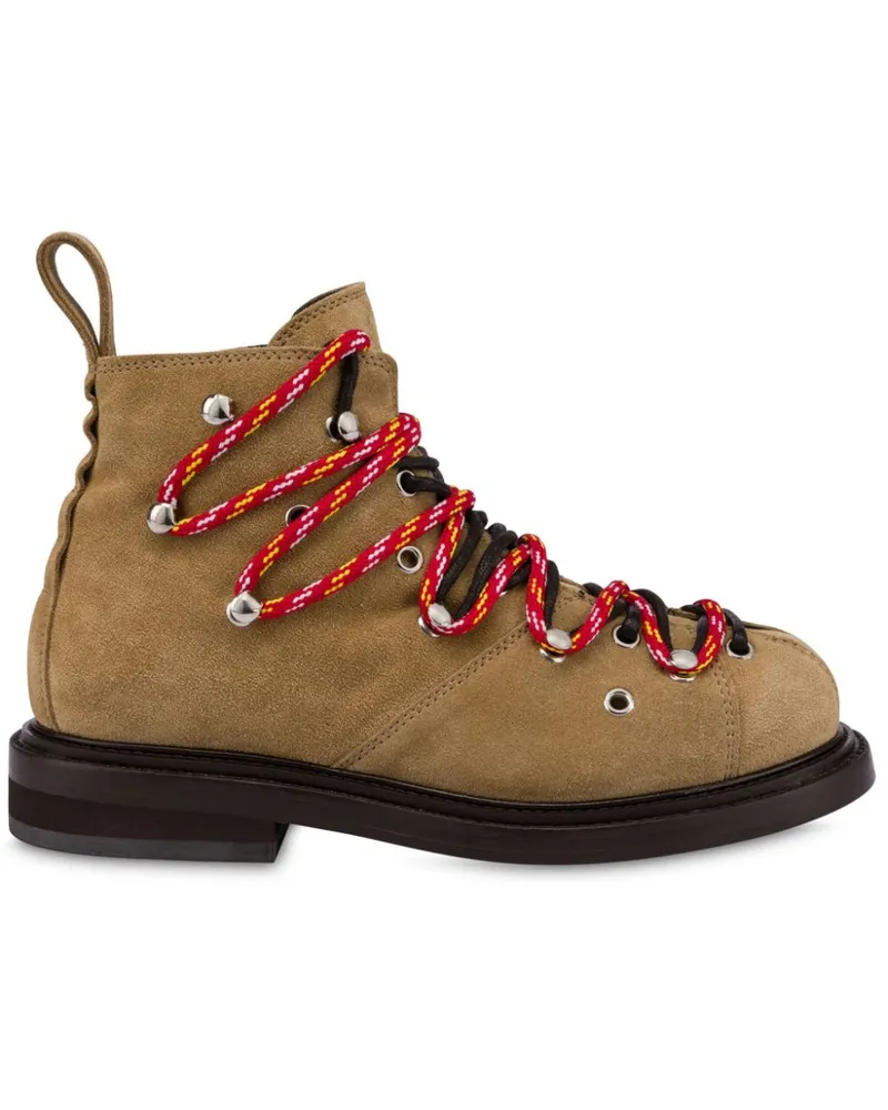 Moschino Schnürstiefel im Layering-Look - Braun Braun