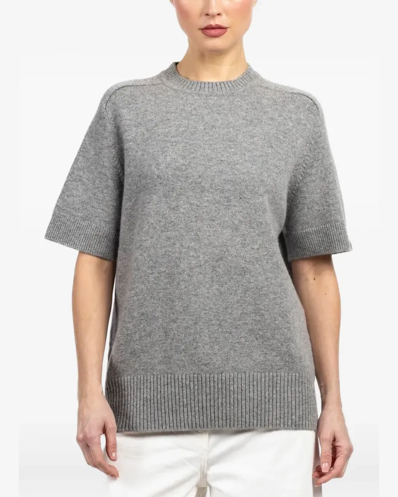 extreme cashmere short-sleeve sweater - Grau Grau