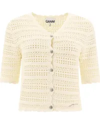 Ganni Cardigan aus Bio-Baumwolle Gelb