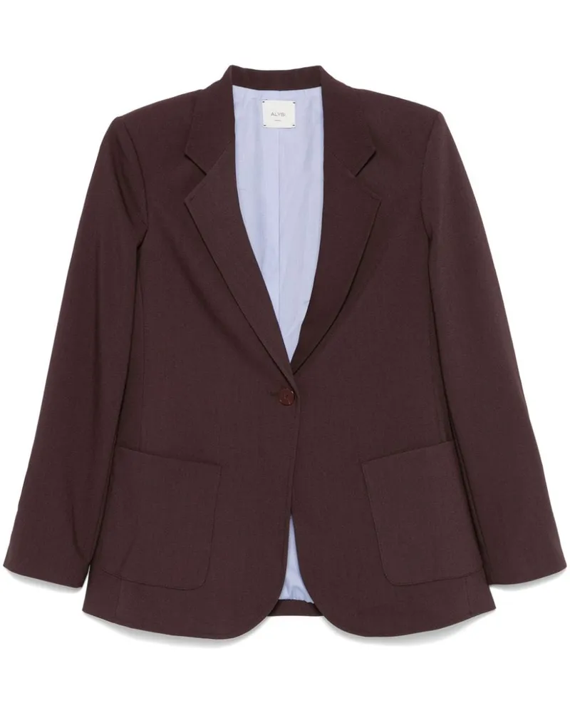 ALYSI Leinenblazer aus Interlock-Twill Braun