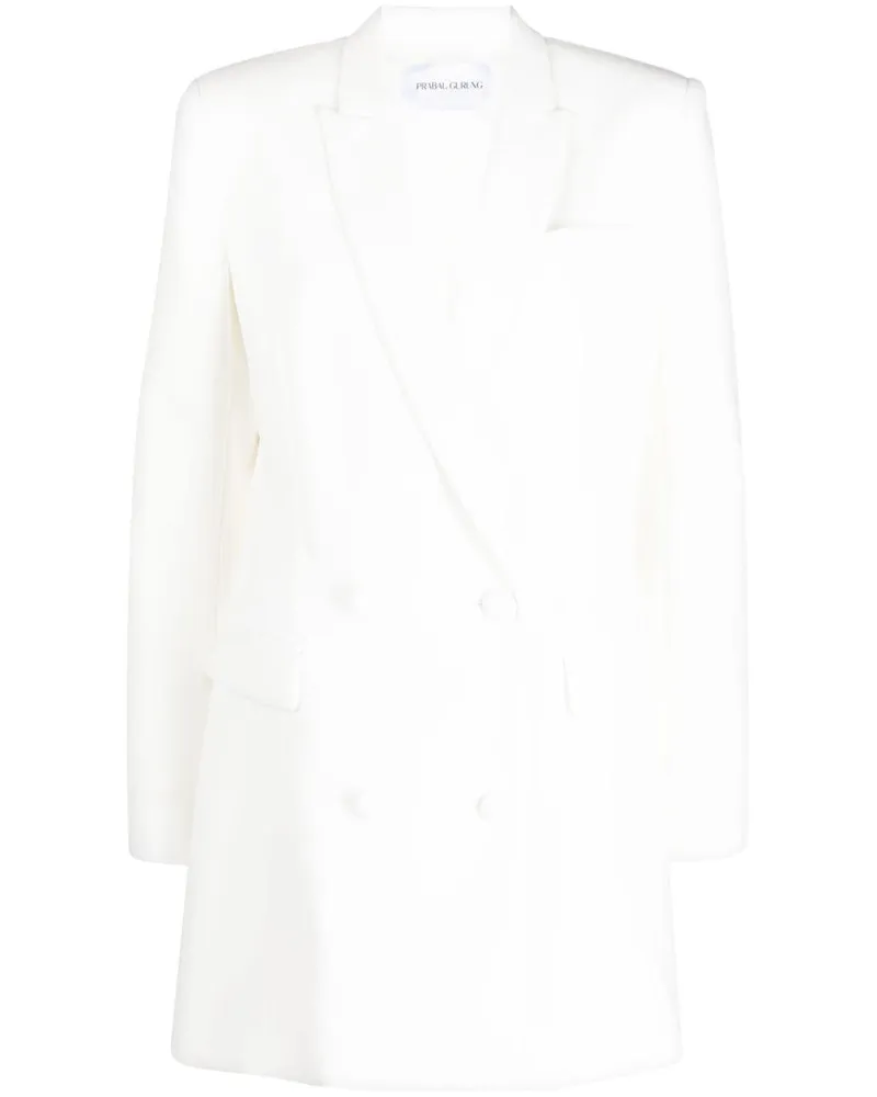 Prabal Gurung Doppelreihiger Blazer - Weiß Weiß