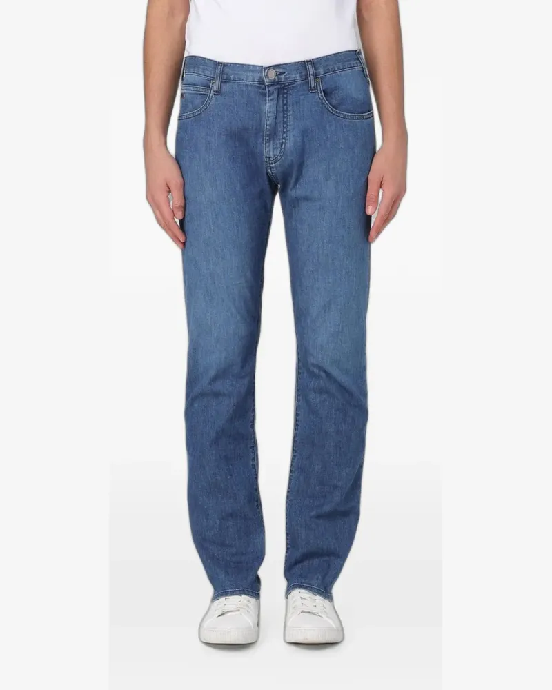 Emporio Armani logo-plaque jeans - Blau Blau