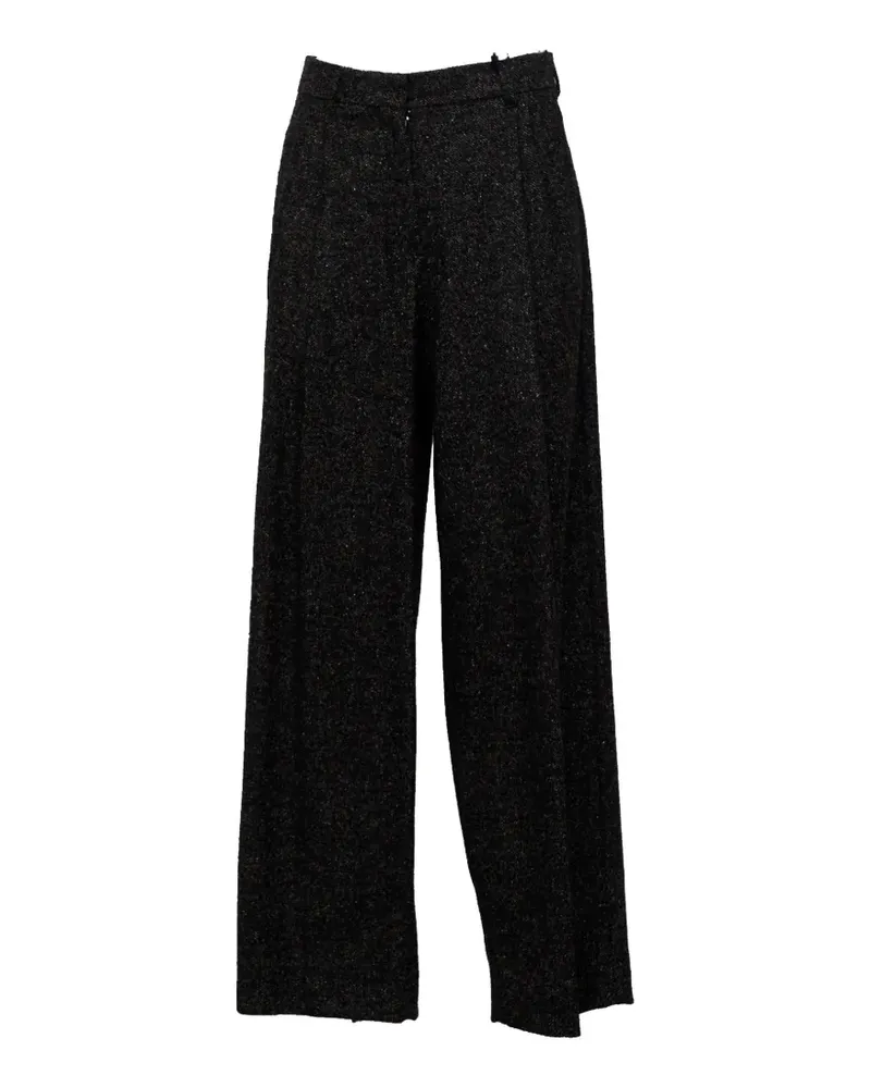 Max Mara tweed wide-leg trousers - Schwarz Schwarz