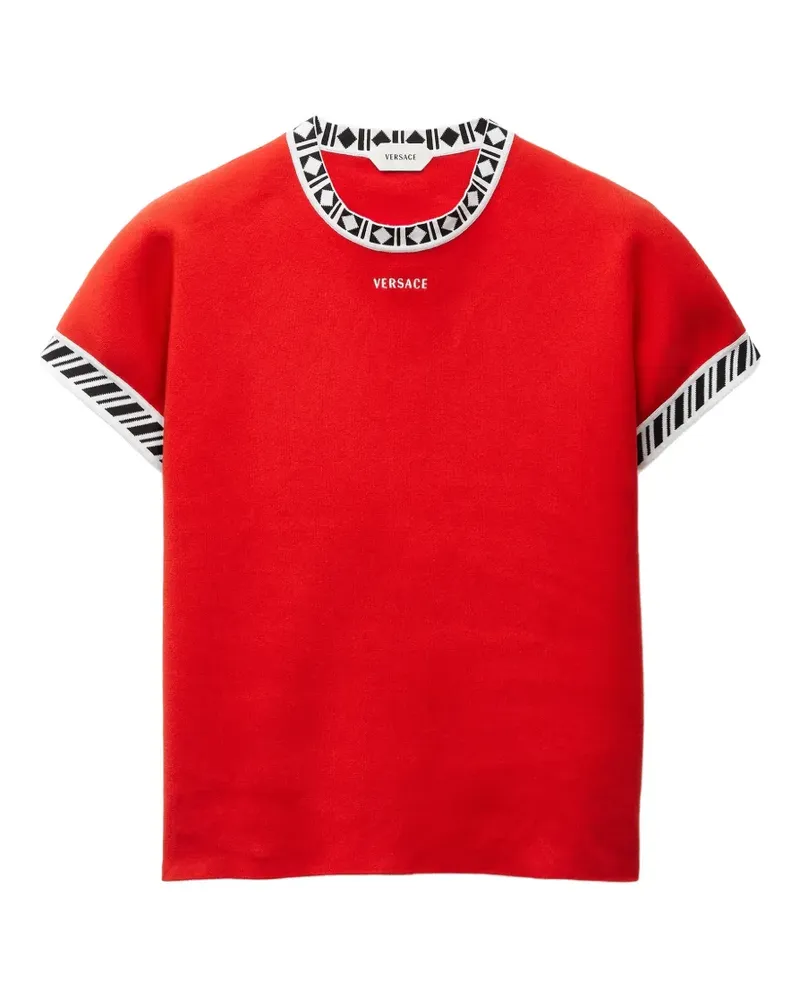 Versace cotton knit T-Shirt - Rot Rot