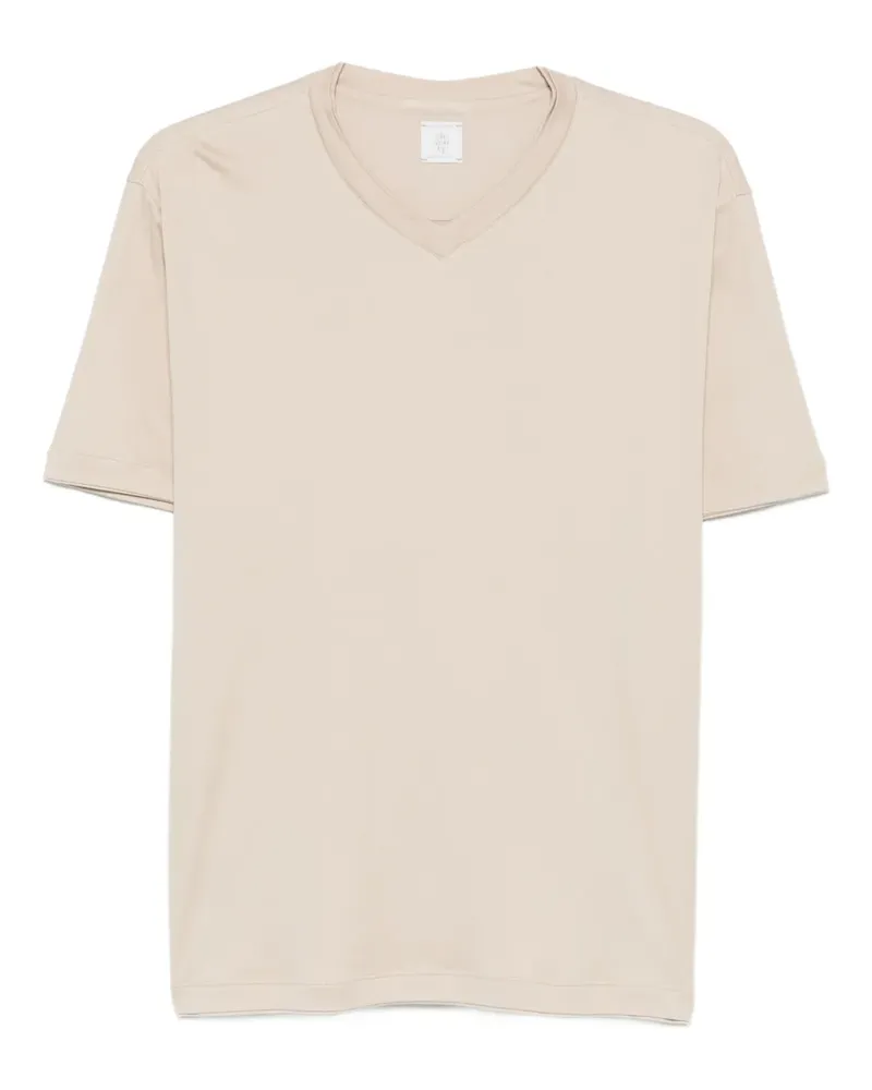 Eleventy T-Shirt mit V-Ausschnitt - Nude Nude