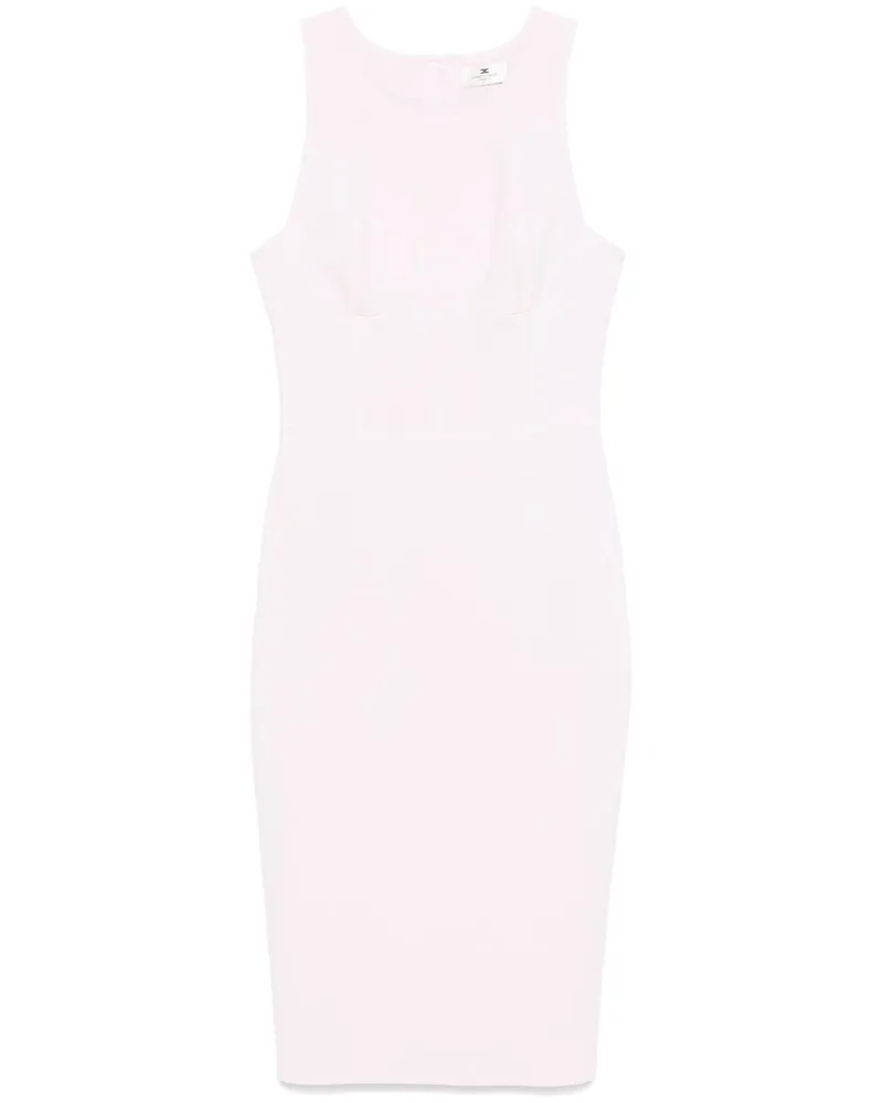 Elisabetta Franchi Midikleid mit Kontrastpaspeln - Violett Violett