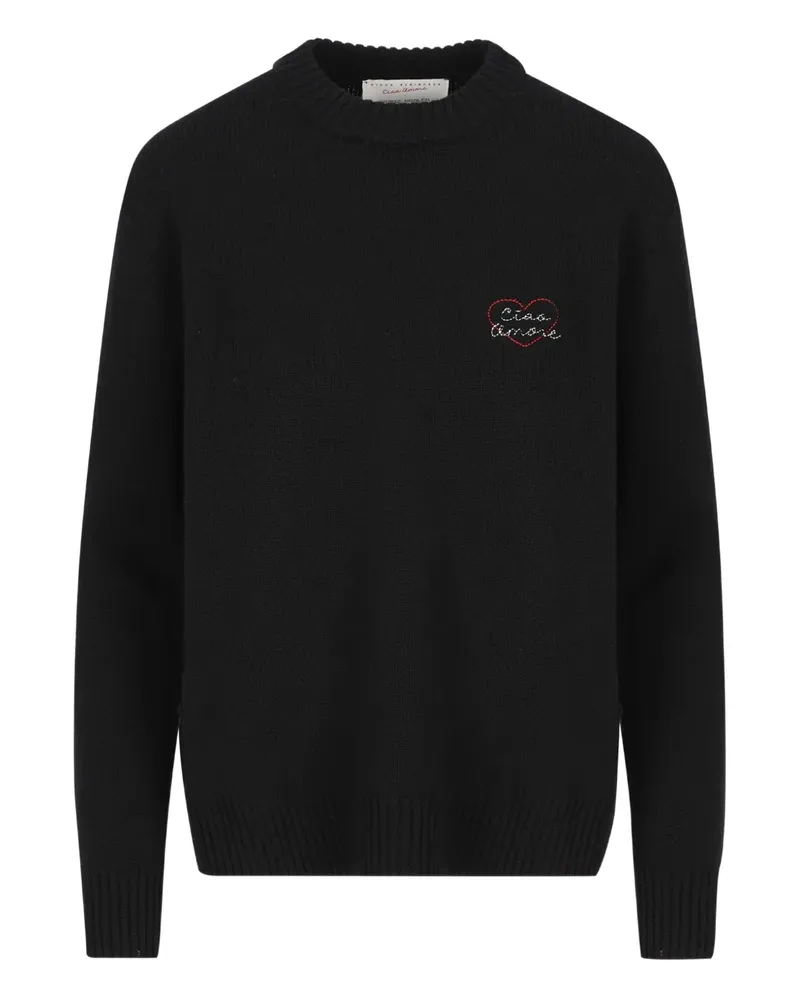 Giada Benincasa x Franz Kraler Heartbeat Kaschmirpullover - Schwarz Schwarz