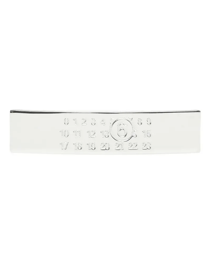 Maison Margiela logo-engraved hair clip - Silber Silber