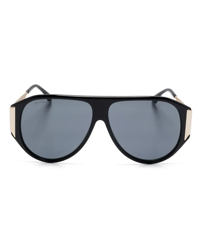 Etro Sonnenbrille mit Logo-Prägung - Gold Gold