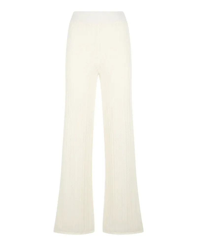 Alpha Studio ribbed-knit trousers - Nude Nude