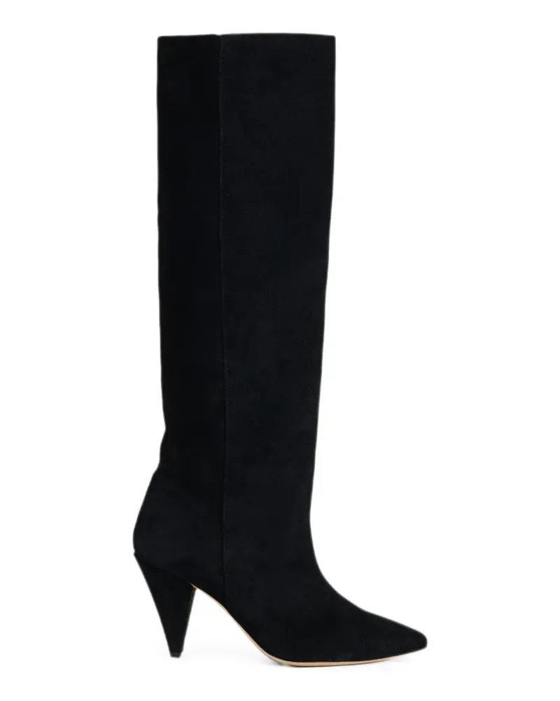 Essentiel Kniehohe Stiefel mit spitzer Kappe - Schwarz Schwarz