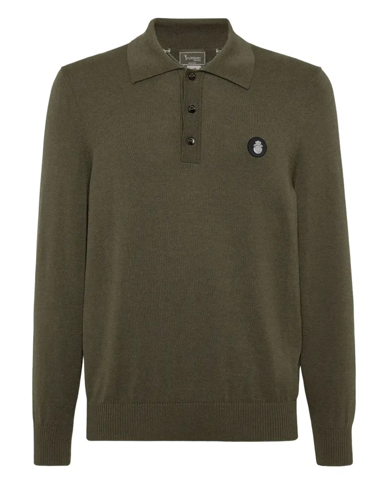 Billionaire Langärmeliges Poloshirt - Grün Grün