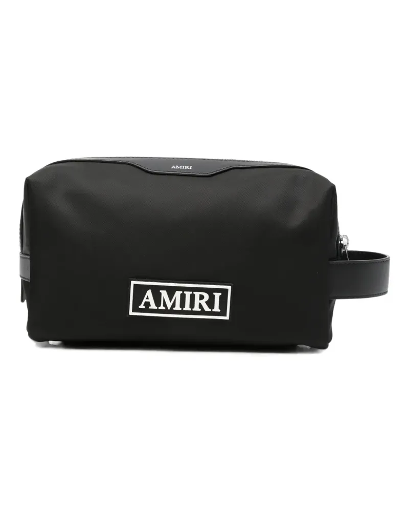 Amiri Kulturbeutel mit Logo-Patch - Schwarz Schwarz