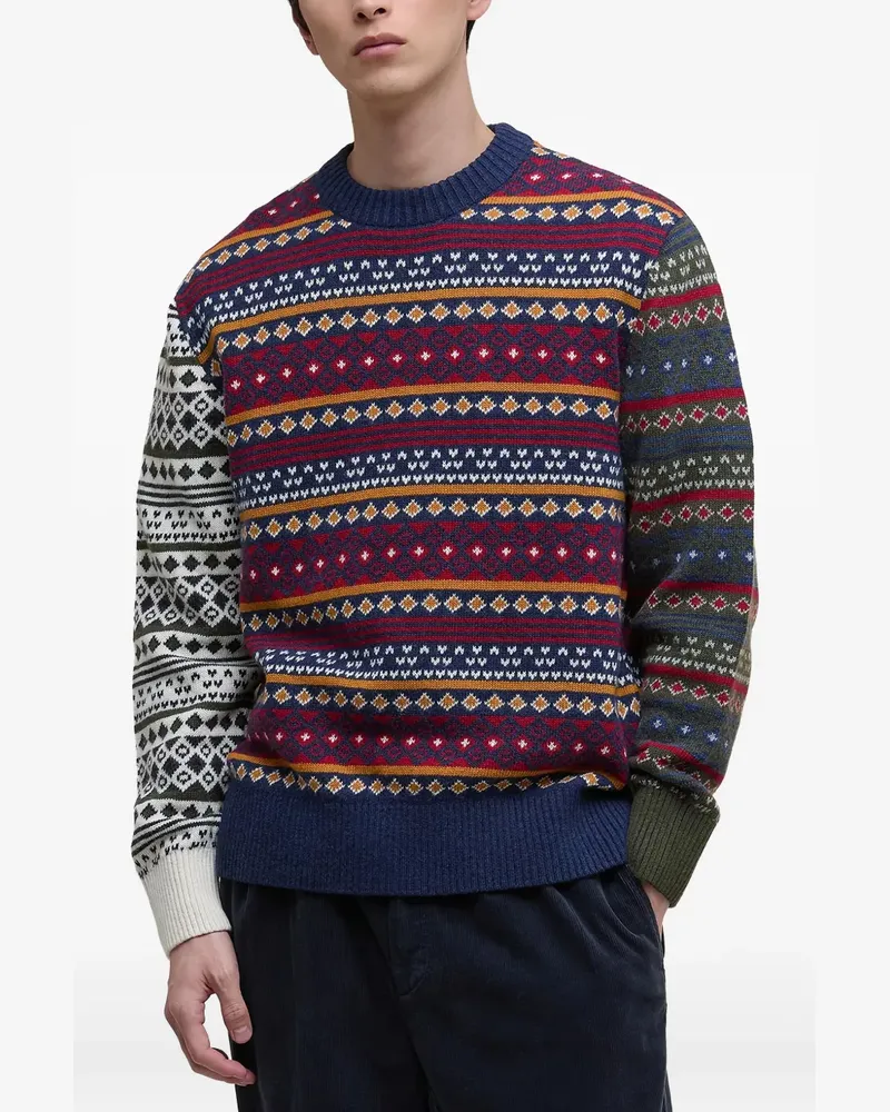 Barbour Pullover mit Fairisle-Muster - Blau Blau