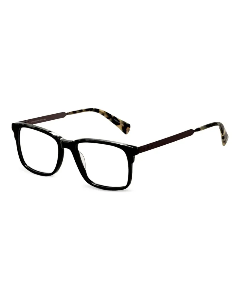 John Varvatos Brille mit eckigem Gestell - Schwarz Schwarz