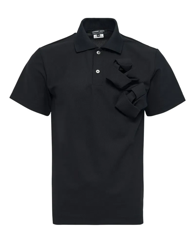 Comme des Garçons Poloshirt mit Knoten - Schwarz Schwarz