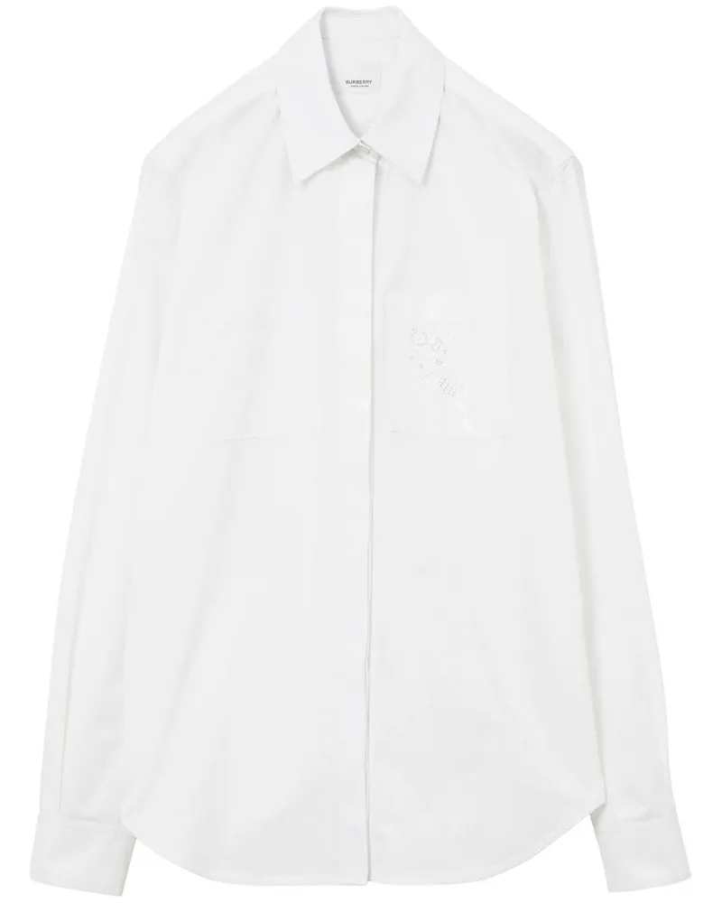 Burberry Hemd mit Stickerei - Weiß Weiß