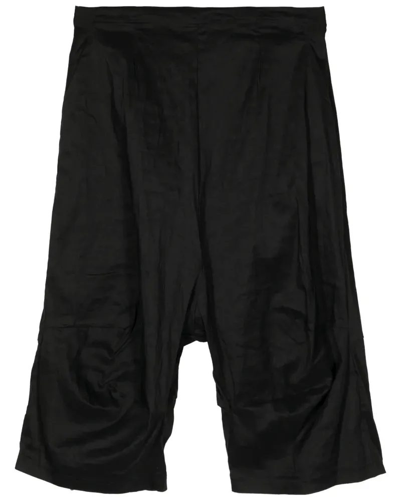 Studiorundholz Shorts mit tiefem Schritt - Schwarz Schwarz