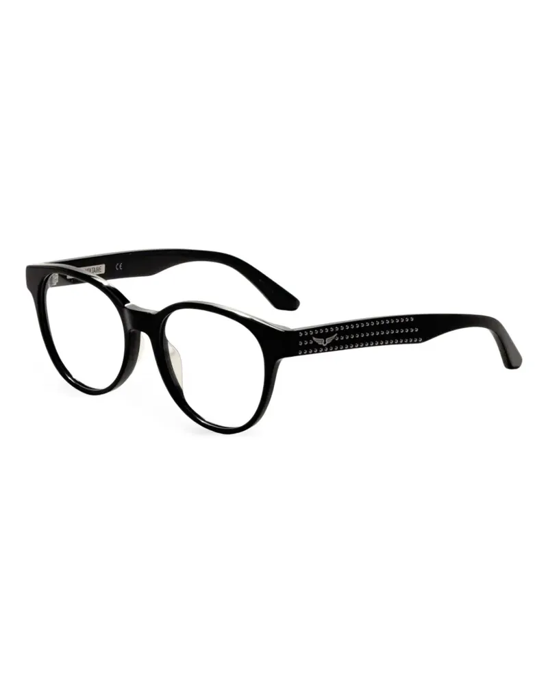 Zadig & Voltaire stud-embellished round-frame glasses - Schwarz Schwarz