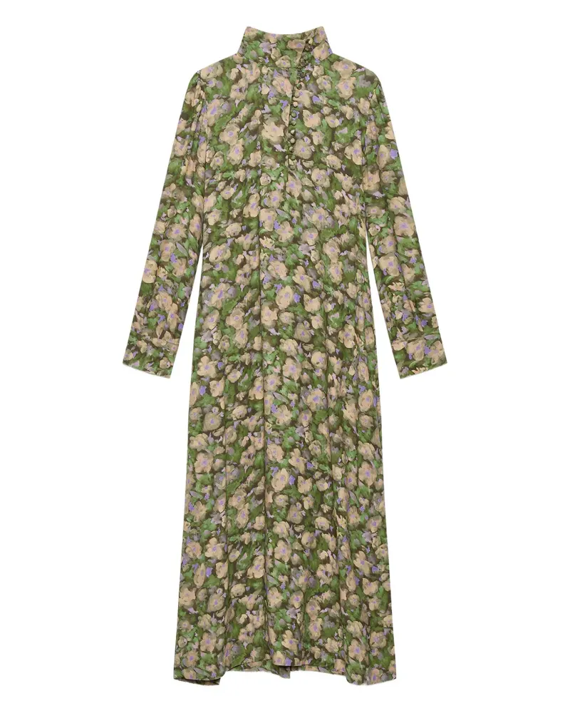 Maliparmi Midikleid mit Blumen-Print - Grün Grün