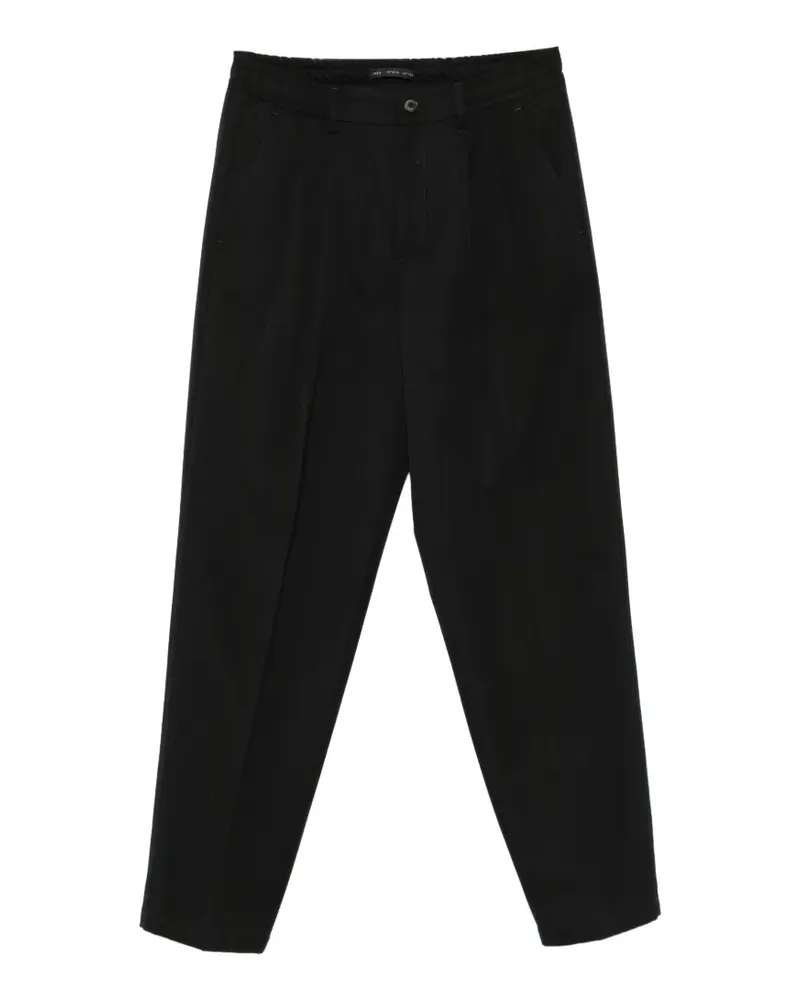 Low Brand Straight-Leg-Hose mit Falten - Schwarz Schwarz