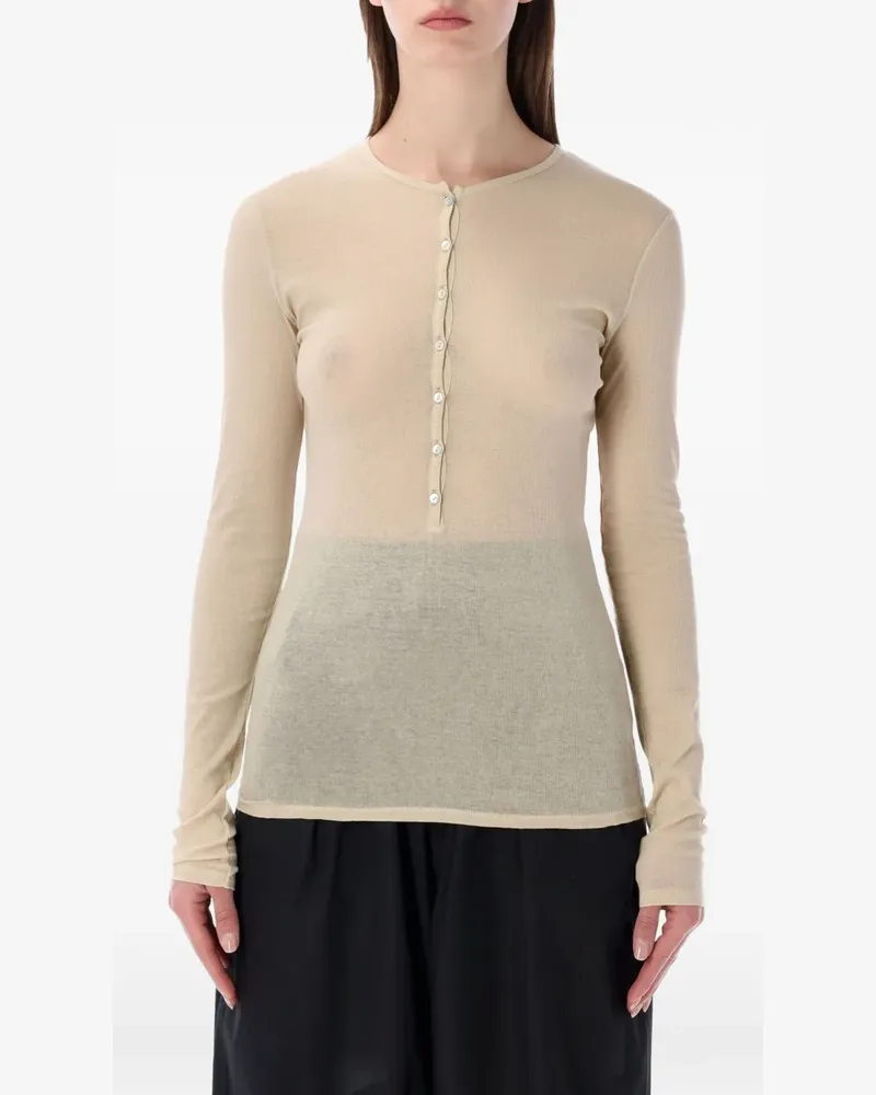 Soeur Isabella ribbed top - Nude Nude