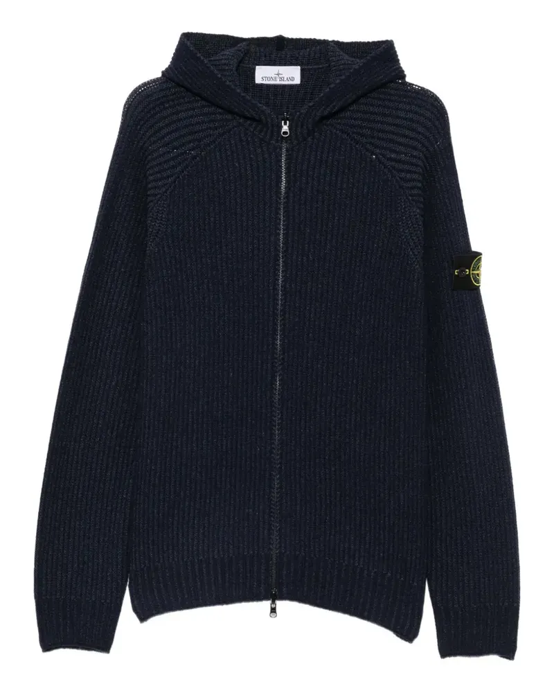 Stone Island Hoodie mit Kompass-Patch - Blau Blau