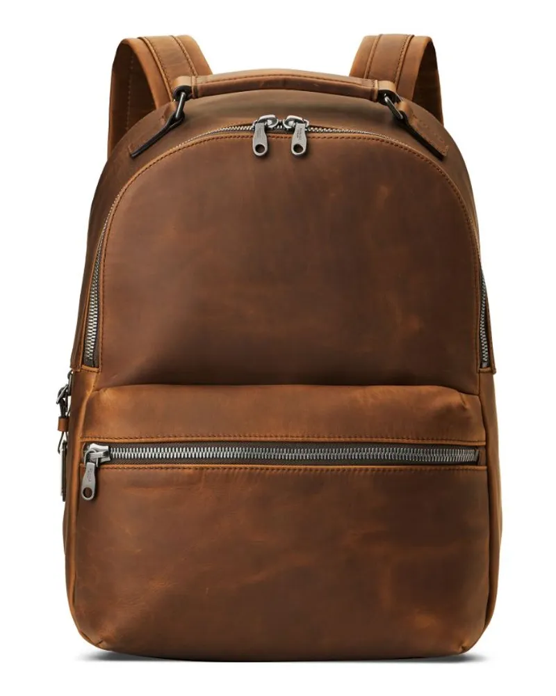 SHINOLA Runwell Rucksack aus Leder Braun